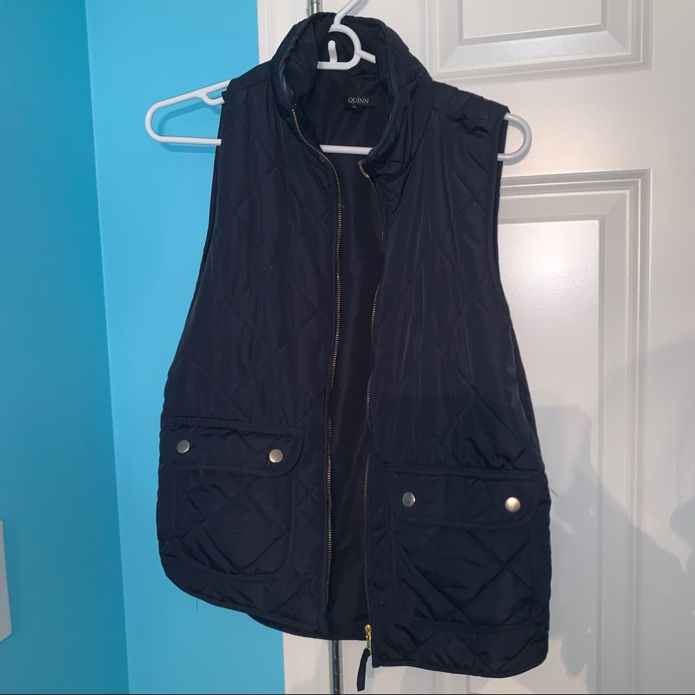francesca’s navy puffer vest